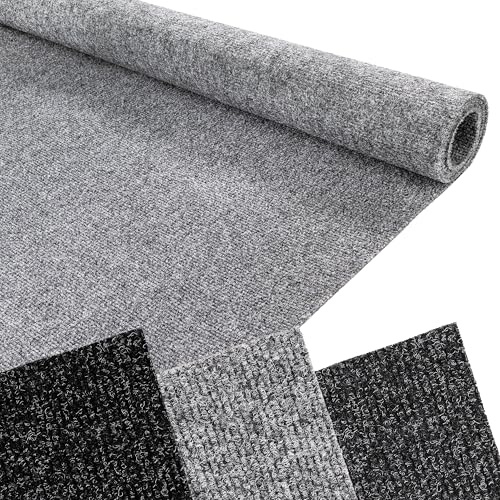 Primaflor Nadelfilz Rips 700 | 100x150 cm | Grau | Rollenware | Rips-Optik aus 100 % Polypropylen, Bfl-s1, Nutzungsklasse 32, 5 mm hoch, für Messe, Büro und Objekt