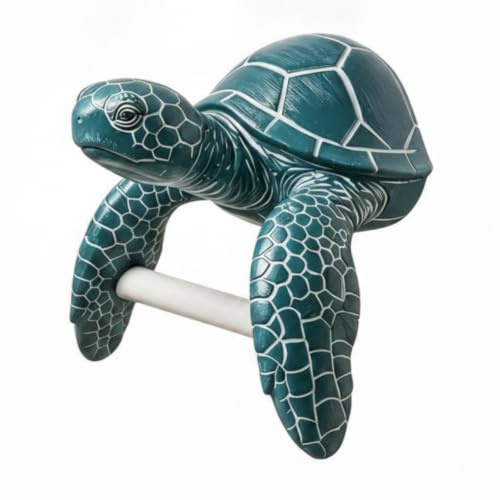 DimyFew Toilettenpapierhalter als Schildkröte lustig Klopapierhalter mit Schildkröten- platzsparend Papierhalter für