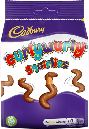 Cadbury Milk Chocolate Curly Wurly Squirlies, Sharing Bag, Bite Size Treats, 110 g (Pack of 1)