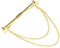 YINETTECH Hommes Garçon Chemise Collier Clip bar Broche Chaîne en or Cravate Broche 6cm Fête Cadeau (1 épingle de chaîne, or)