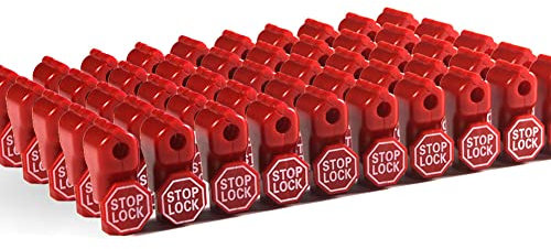 Verrou d'arrêt à crochet pour éviter le vol de produits affichés sur une cheville métallique, serrure de sécurité en plastique rouge de 6 mm, verrou antivol pour panneau d'affichage et panneau perforé