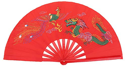 VGEBY Eventail de Tai Chi,Eventail de Danse en Bambou et Eventail d'arts Martiaux Chinois pour Taichi Kungfu Shaolin Wushu (Main Droite)