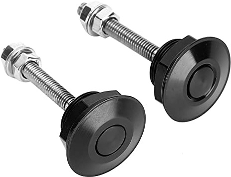 Schnellverschluss 2Pcs Universal Hood Pin Bonnet Lock Schnellverschluss Druckknopf Stoßstangenclip Riegel Aluminiumlegierung + Eisen Motorhaubenschloss(32mm)