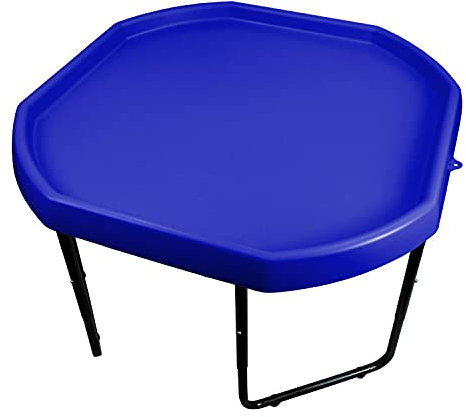 Children's Plastic Sand & Water Mixing Play Tray - DARK BLUE - 70cm x 70cm & Height Adjustable Stand.