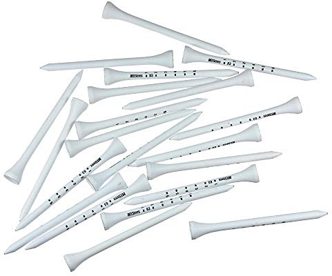 CENPEK 50 Stück Holz-Golf-Tees, 83 mm hoch, Golf-Holz-Bambus-Tees – Wei