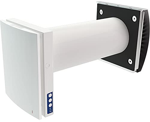 Blauberg HEAT RECOVERY (MIDI) Unit Wall Mounted Silent Decentralised Office Bathroom Kitchen Toilet Wet Room d-MVHR Ventilator Smart Wifi Control – White (White)