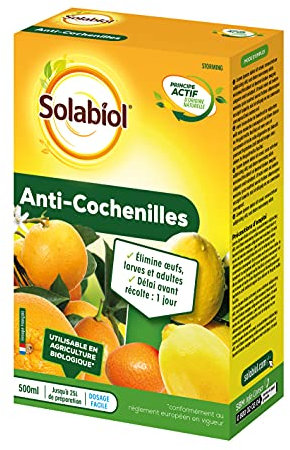 SOLABIOL Anti Cochenilles - 500ml - 25L De Solution - Élimine Oeufs Larves & Adultes - Effets Rapides En 24/48H - Utilisable En Agriculture Biologique SOCOC500