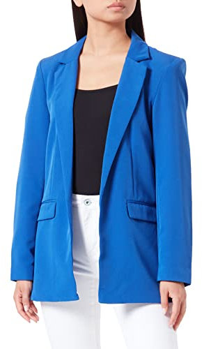 PIECES PCBOZZY LS Loose Blazer Noos BC, Bleu Mazarine, M Femme
