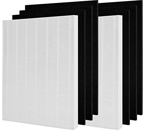 D480 Ersatzfilter D4 kompatibel mit Winix D480 Luftreiniger, ersetzt 1712-0100-00, 2 True HEPA + 6 Kohlefilter