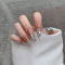 BSLVWG Künstliche Nägel Lange Kunstnägel Goldfolie Press on Nails Ballerina Acryl Stick on Nails 24 Stück für Frauen und Mädchen (22)