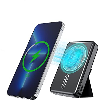 Magnetic Power Bank 10000mAh Foldable 20W Fast Charging MagSafe-Compatible Wireless Portable Charger with LED Display Small USB-C Battery Pack for iPhone 16/15/14/13/12 Series