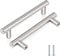 2 Pack Kitchen Cupboard Handles Stainless Steel Kitchen Door Handles Brushed Cabinet Handles Wardrobe Drawer (2 Pack Silver, Hole Centre 76mm)