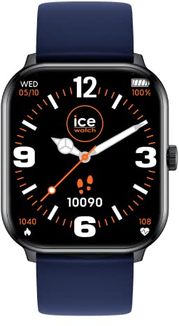 Ice-Watch - ICE smart Black navy - Schwarze Smartwatch für Herren/Unisex mit Silikonarmband - 021410 (1,85)