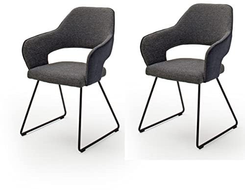 Robas Lund Newcastle Esszimmerstühle Set, Charcoal, 58x87x59