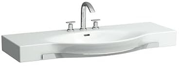 LAUFEN Palace Waschtisch, mit Handtuchhalter, 1 Hahnloch, mit Überlauf, beidseitig schneidbar, 1200x510mm, H8127040001471
