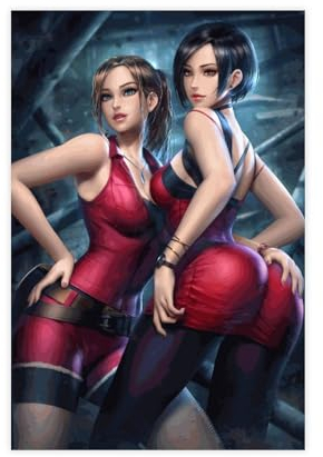 MURABE Claire Redfield Resident Evil 1 Leinwand-Poster, Wandkunst, Dekordruck, Bild Gemälde für Wohnzimmer, Schlafzimmer, Dekoration, ungerahmt, 30 x 45 cm