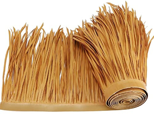 Artificiale Finta Paglia Tetto in Paglia Artificiale per Barra Della Capanna Tiki Copertura Tetto Sintetica per Copertura per Ombrellone(Size:0.5 * 10m)