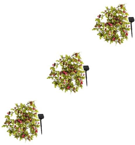 Cabilock 3 Da Esterno Con Pianta Finta 2 M 20 Led Decorazioni Natalizie Per Porte Pareti E Finestre