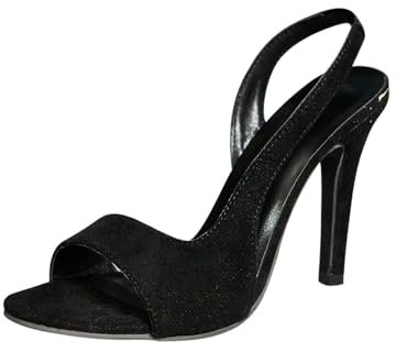 RLEHJN Sandales Femme Talon, Sandales Haut Talon Aiguille Femme Été Creux Sandales Confortable Sexy Sandales Boucle Bout Ouvert Bout Mode Escarpin Sandale de plage Respirantes
