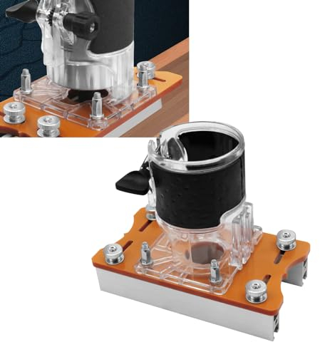 Schlitz Halterung Oberfräse, 2 in 1 Schlitzhalterung Holz Router Slotting Locator Holzfräser Werkzeug Schlitzhalterung, für 65 mm Holz Oberfräse Kantenfräse zubehör