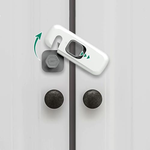 Moonybaby 5 Pack Childproof Refrigerator Lock, Cupboard Locks for Children, Ergonomically Designed, Enhanced Durability, Grey