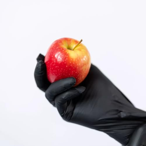 CarePrime Handschuhe aus TPE, puderfrei, latexfrei, 1000 Stück (Schwarz, M)