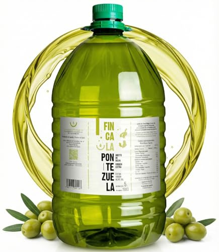 Finca La Pontezuela Huile d’Olive Vierge Extra Picual 5L – Huile d’Olive Espagnole Premium – 100% Picual – Bidon 5 Litres