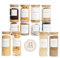 Livabl Glass Storage Containers with Lids – Set of 12 (8 x 600ml & 4 x 1000ml) Glass Jars with Bamboo Lids & 420 Pre-Printed Pantry Labels – Kitchen Storage Containers for Organising Pantry Essentials