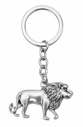 Schlüsselanhänger König der Löwen Stärke und Mut, Silber, silber, One size
