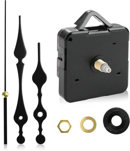 Kjzeex Clock Mechanisms Battery Powered, Silent Quartz Clock Mechanism Movement Kits, High Torque Movement Replacement Mechanism, Mechanisms Silent Quartz or Repair Home Office