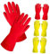 HAWILLOSCH 4 Paar Gummi Reinigungshandschuhe Rutschfeste Und Wiederverwendbare Geschirrspülhandschuhe Für Den Haushalt Ideal Für Putzen Und Kochen Wasserdicht Und Strapazierfähig