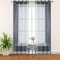 Outdoor Vorhang Transparent Outdoorvorhänge mit Ösen, 2er Set H 210 X B 134 cm, Gardinen Vorhänge Sichtschutz Balkon Vorhänge Sonnenschutz Außenvorhang für Pavillon Wohnzimmer Terrasse Garten (Grau)