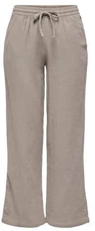JDY Women's Jdytheis Life Wide Pant WVN Noos Trousers with Wide Leg and high Waistband and Side Pockets