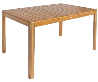 sweeek - Gartentisch aus Akazienholz mit abgerundeten Ecken, 6 Plätze, 120 x 80 x 75 cm - Senora