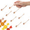 GlamRays 8 pièces cuillères en Acier Inoxydable pour Pots à épices, Mini Taille 7,5CM, Mignonnes Petites cuillères en Acier pour épices, sel, Petites cuillères Amusantes (Or Rose)