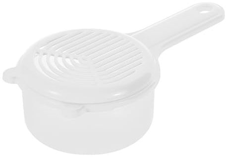 Kitchens Strainer Bowl with Handle Fruit Washing Basket Rice Fruit Vegetable Drain Basket Microwaveable Safe