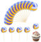 Oruola 24 Stück Torten Deko Volleyball,Cake Topper Volleyball,Cupcake Topper für Babyparty,Valentinstag,Geburtstag,Hochzeit,Party,Volleyballs Deko Geburtstag Muffin Dekos Kindergeburtstag