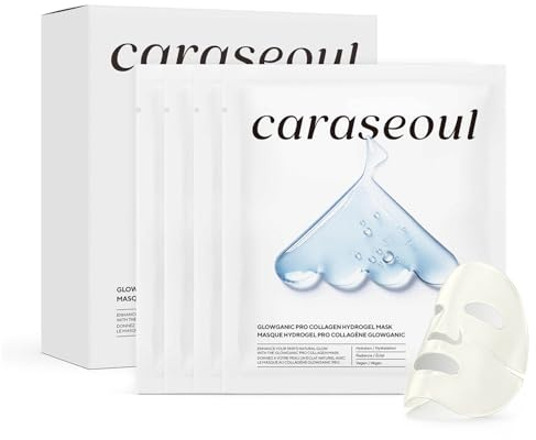 caraseoul Glowganic Pro Colageno Mascarilla Facial Hidrogel [4 Piezas]