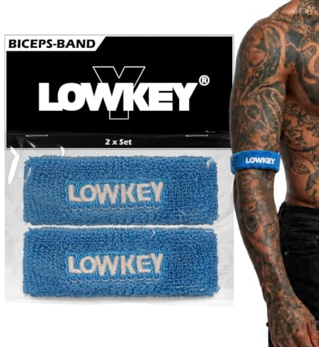 Bizeps Band Oberarm Schweißband Set I 2er Pack Sport Mini Schweissband I Elastisches Armband zur Schweißabsorbation für Football Basketball Baseball Tennis I NFL Biceps Band Accessoires
