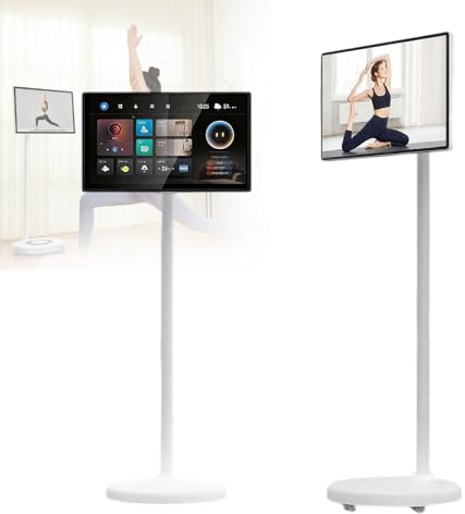 Gavscient UHD 4K Smart Portable TV 2nd Gen, Android 12, Portable Touch Screen Monitor, Built-in 6000mAh Battery, Full Swivel Rotation 32-8/128G