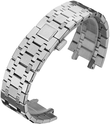 HiCycle2 Armbänder Ersatz für Audemars Piguet Armband Royal Oak Edelstahl Armband 26mm (Silber)