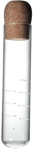 Tee-Ei aus Glas mit Korkdeckel, hitzebeständiges Tee-Ei, Reagenzglas für losen Tee und Teeblüten, Teefilter, 2 Stück