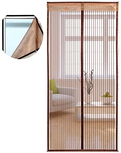 Icegrey Zanzariera Magnetica Per Porte Finestre Tenda Zanzariera Con Magneti Rete Anti Zanzare Zanzariera Strisce Laccio Adesivo Fotogramma Intero Versione Caffè 110x210cm