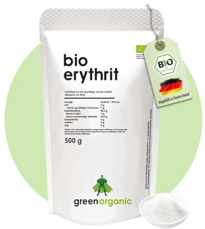 BIO PREMIUM ERYTHRIT - lower-Carb, Zucker-Alternative, kalorienarm, Superfood, light, ohne Zusatz, zahn-freundlich, 500gr