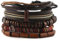 HZMAN Mix 5 Wrap Bracelets Men Women Hemp Cords Wood Beads Ethnic Tribal Bracelets Leather Wristbands Bracelet