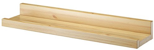 Erst-Holz Wandregal Massivholz Kiefer Fotoleiste für Bilder Bücher und Deko 90.82-12
