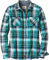 Legendary Whitetails Damen Cottage Escape Flannel Long Sleeve and Solid Color Clothes for Women, Fitted Button Down Langärmelig, Türkisfarbenes Pacific Plaid, Klein