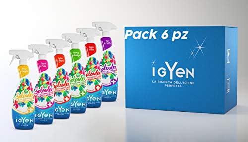 SPLENDEO - Il Profumatore Igienizzante - Pack 6 flaconi da 750 ml - Fragranze Miste