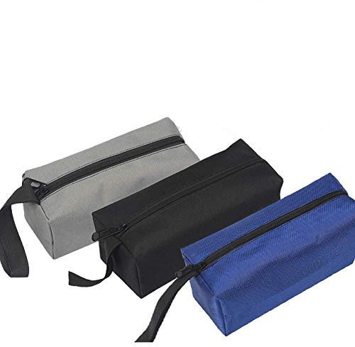 HunterBee Punches Zipper Tool Bags canvas Utility Waterproof Heavy Duty Storage (blue, black, gray)