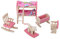 1:12 Miniaturmöbel-Set, Puppenhaus Mini Lifelike Simulation Holzmöbel-Set inklusive Sofa Bad Wohnzimmer Küche(5)
